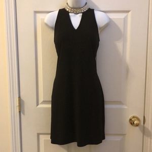 Elegant (and Sexy!) Mini Dress.  Little Black Dress with Crystal Beaded Collar